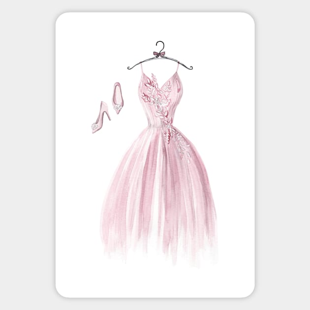 Pink wedding dress Sticker by DreamLoudArt